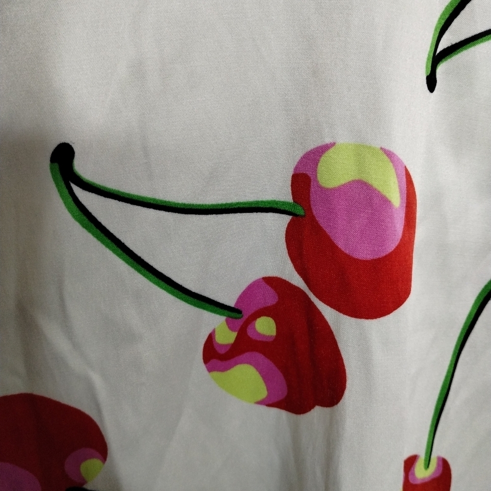 TATYANA Cherry V Neck Sleeveless Retro Midi Swing Dress Women's Plus Size 2X - Picture 3 of 8